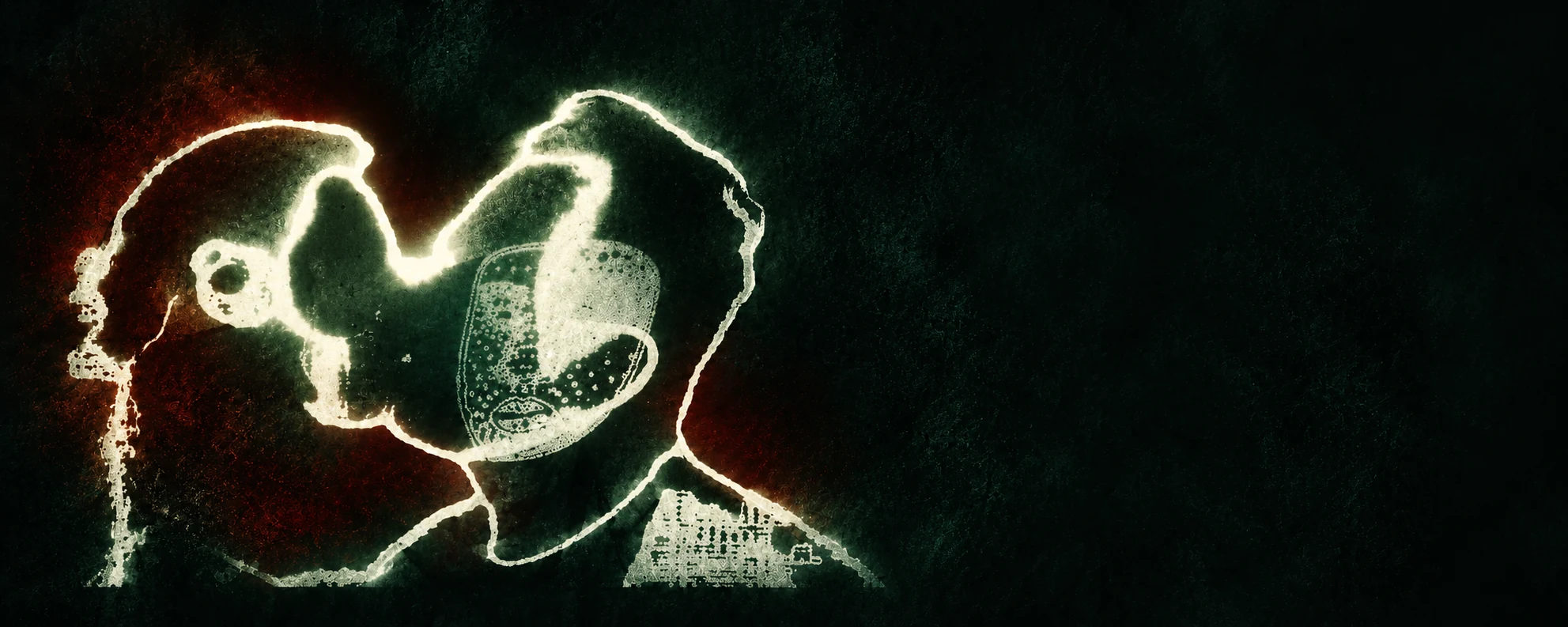The supplied kissing visual effect, with the inset square removed, in dark green and burnt red