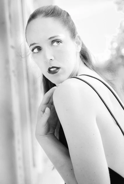Black and white portrait of Martina Kosta Diankova